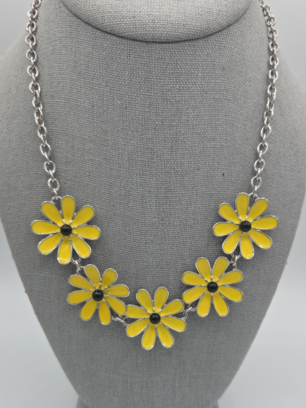5 for $25! Yellow Daisy Flower Necklace